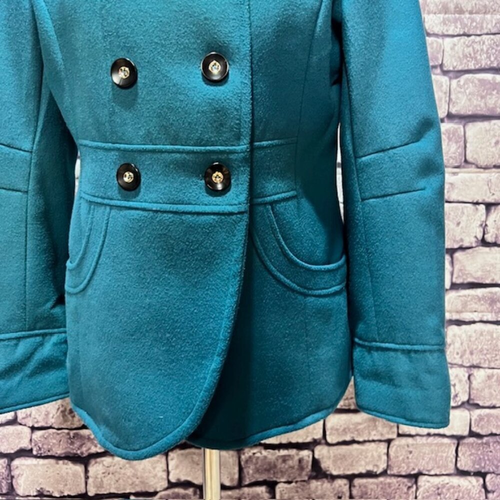 George Teal Button Down Double Breasted Jacket Size M - Picture 3 of 7